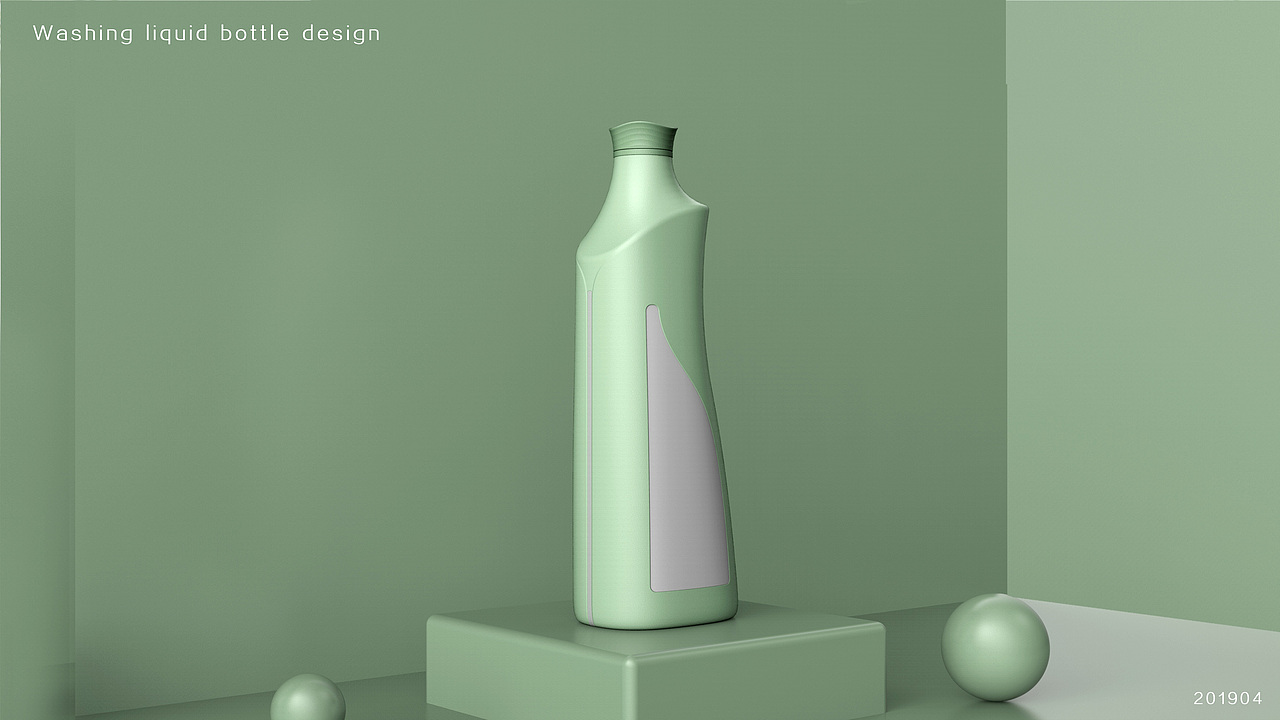 2019年中的一个人机流线款洗涤瓶设计。