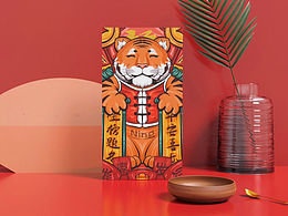 虎年国潮红包设计