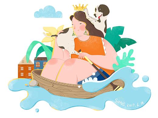 阳光下的悠闲时光