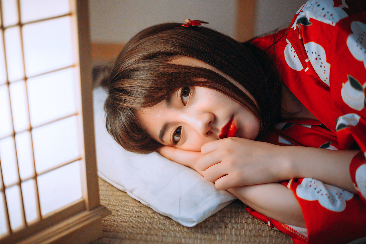 和风少女（图ZNTQ1Mjk3OTY=） - 人像摄影 - 站酷设计师自然醒wen原创素材 - 站酷ZCOOL