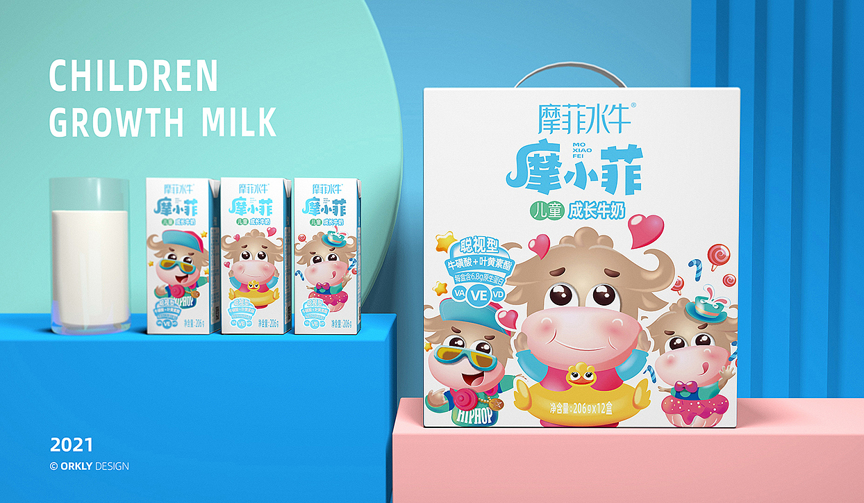 萌趣的包装形态,可以更好的适应很多生活场景,在孩子学习和生活的成长陪伴中,逐渐具备了拟人化的生命形态,在补充孩子成长所需营养的同时,也见证了每一位儿童的成长。