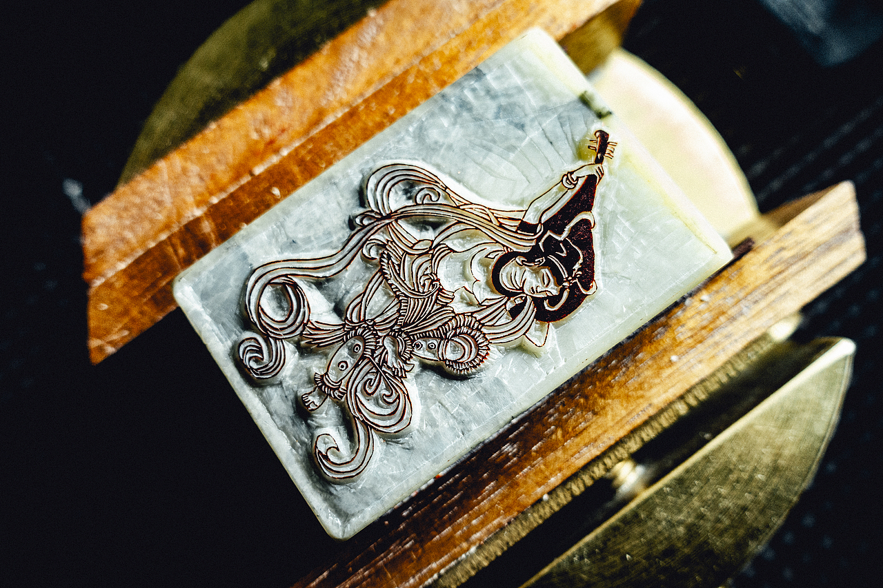 篆刻图印章-经典的敦煌莫高窟作品《反弹琵琶》