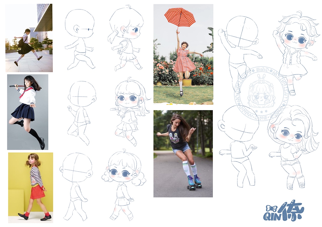 一个月的人体练习集合（图ZMjYyMzU5MTc2） - 儿童插画 - 站酷设计师Qin倷原创素材 - 站酷ZCOOL