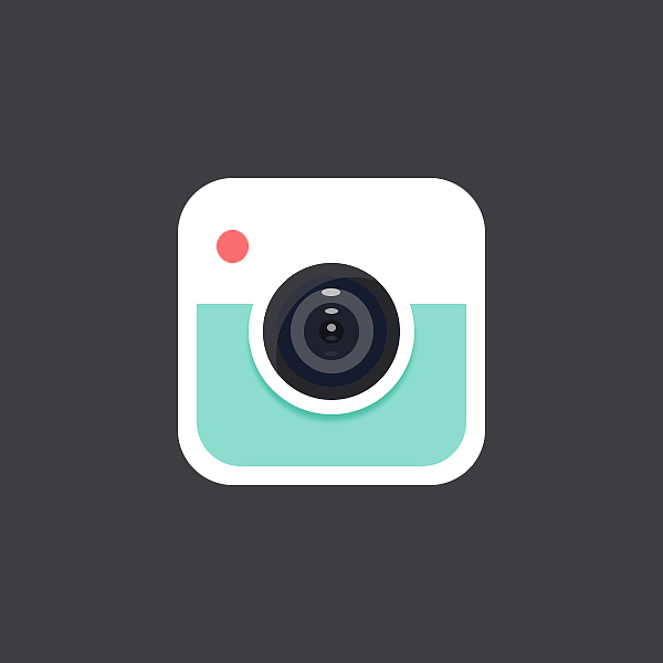 临摹的扁平相机图标求指点~！（图ZNTc5NDcxMjg=） - 图标 - 站酷设计师Kierual原创素材 - 站酷ZCOOL