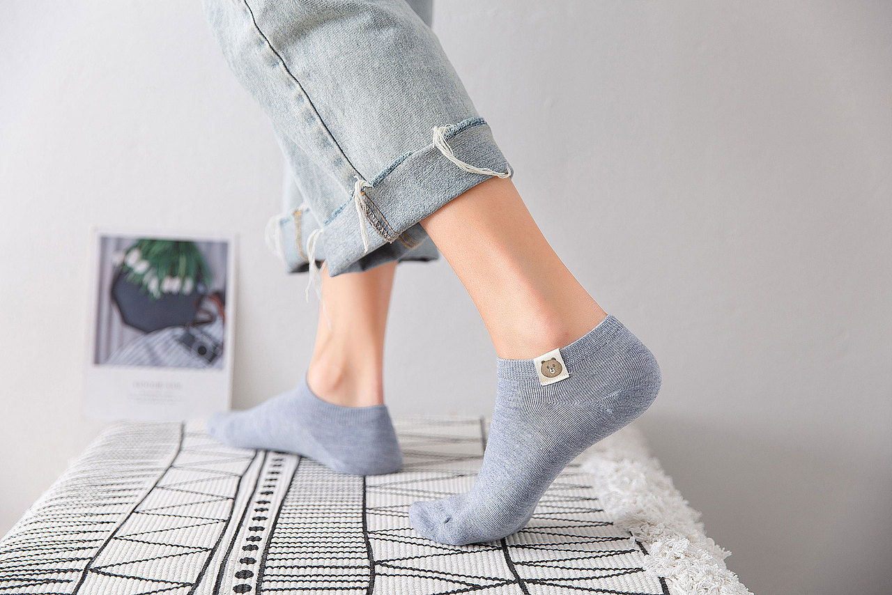 2019春夏女袜袜子船袜布标日系小清新INS（图ZMTg4NDM4NjEy） - 产品摄影 - 站酷设计师承影摄计原创素材 - 站酷ZCOOL