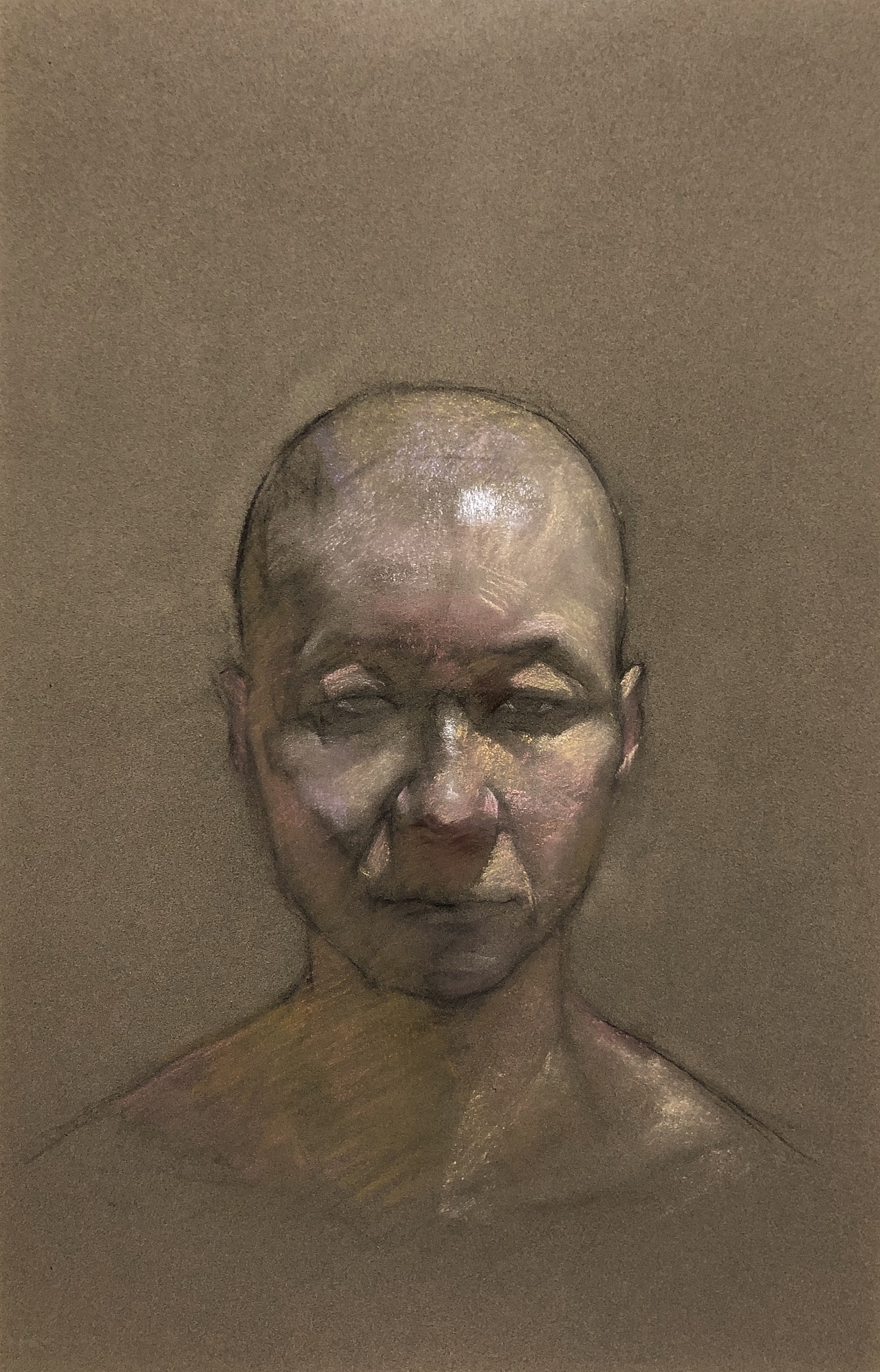 色粉人物自画像