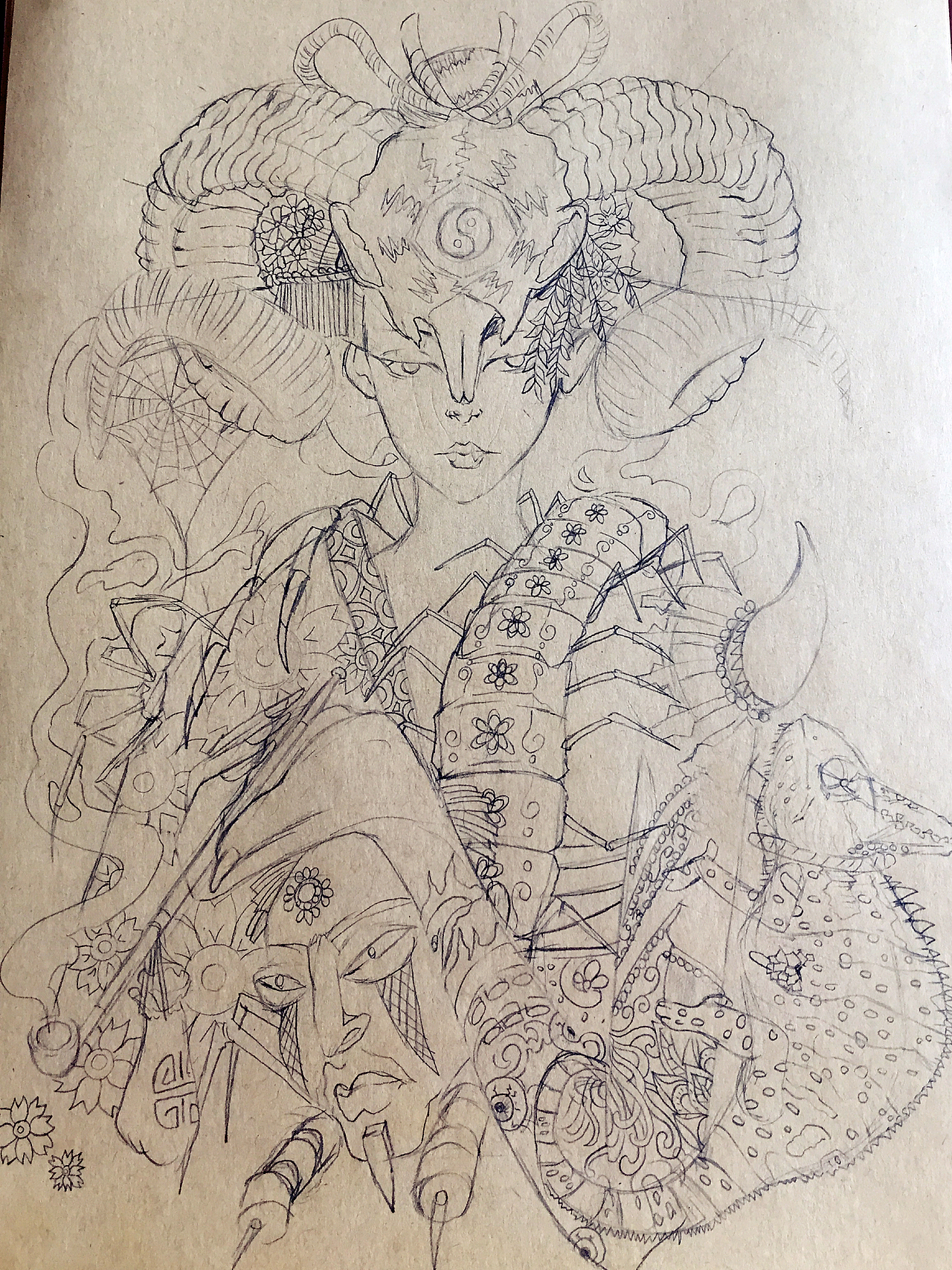 针管笔画作：羊妇子（图ZNTM0OTc4MDA=） - 新锐潮流插画 - 站酷设计师赵无眠Carina原创素材 - 站酷ZCOOL