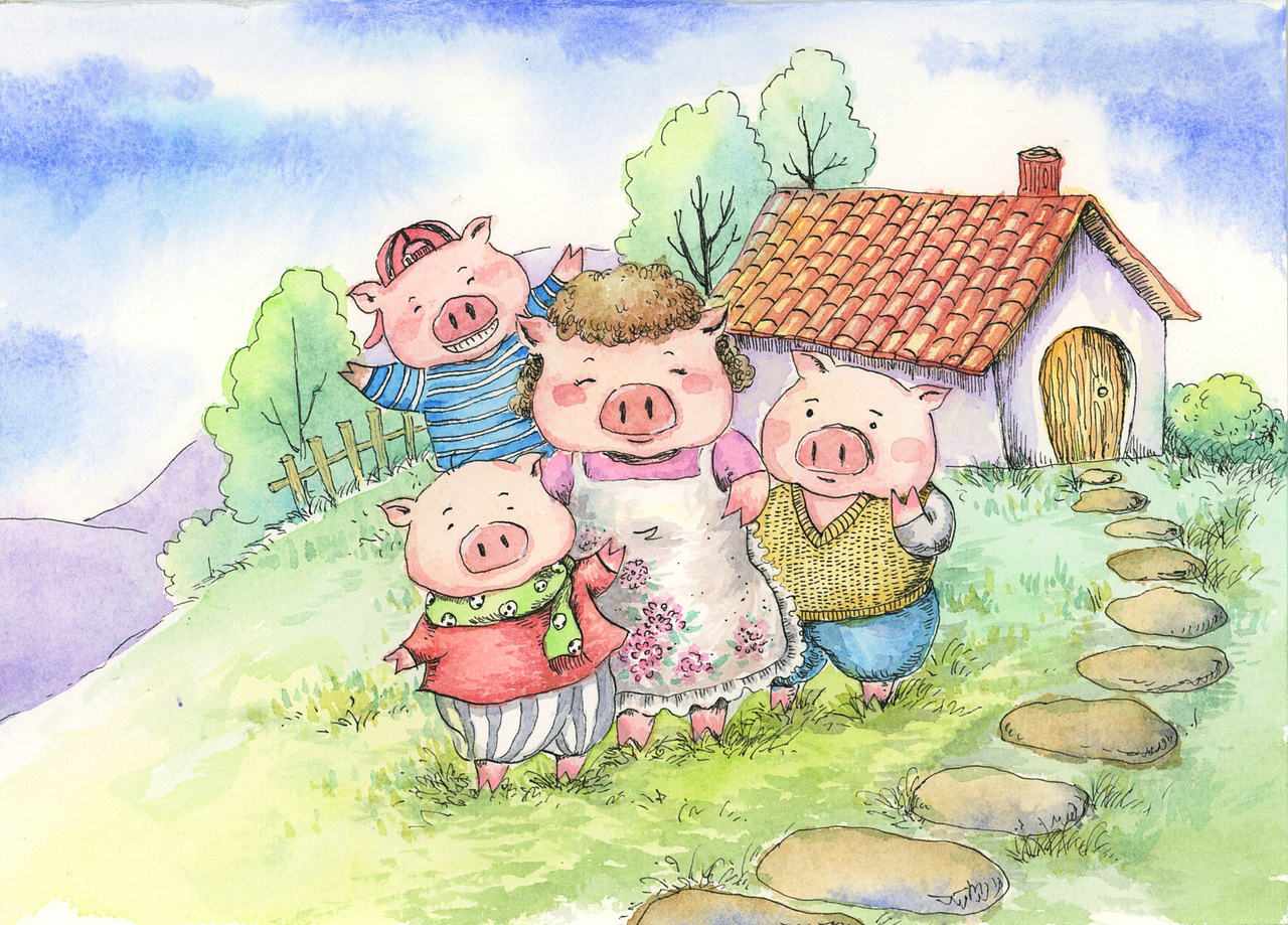 想画100只猪系列4