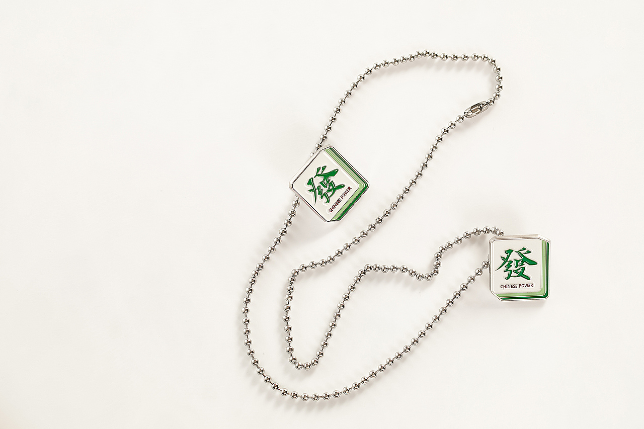 纸竹常乐發财徽章(金属/创意/新潮)