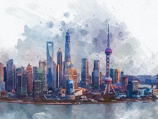 城市系列手绘-上海