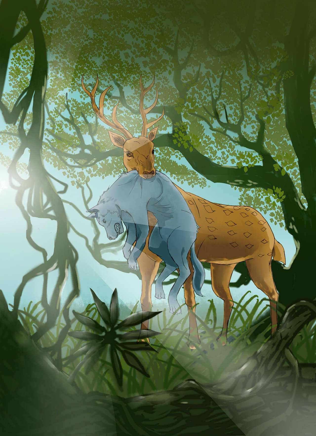 第一次画原画,素材是自己两年前突发奇想画