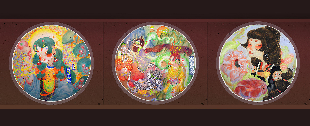 《如幻星.岁三百山蛟童女.祭月娥》白中南颜彩—人川集(图ZMjc4MDYxMzYw) - 艺术插画 - 站酷设计师白中南原创素材 - 站酷ZCOOL