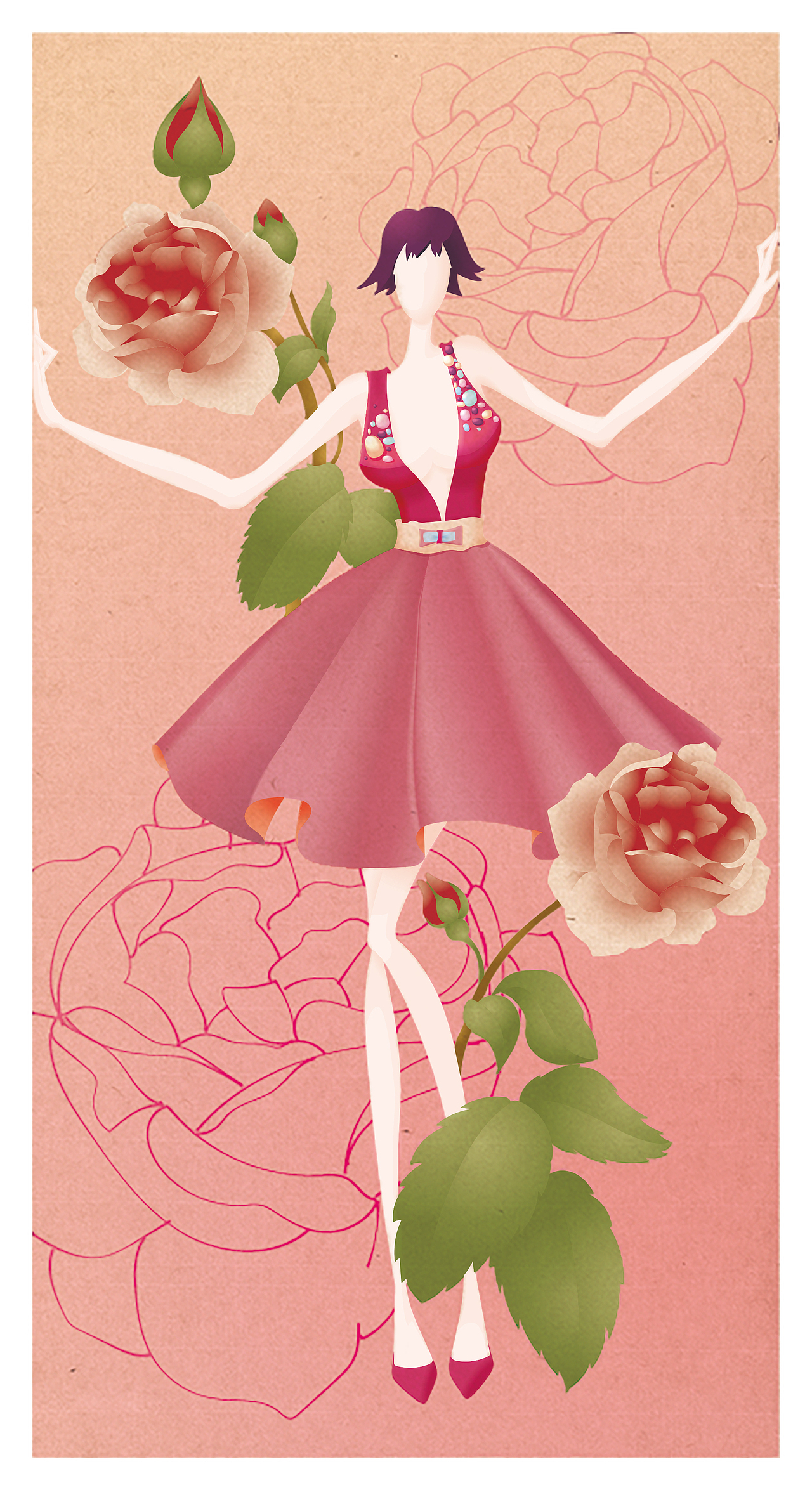 时尚插画（图ZMTcxNTc5NzE2） - 创作习作 - 站酷设计师穿拖鞋的大宝贝原创素材 - 站酷ZCOOL