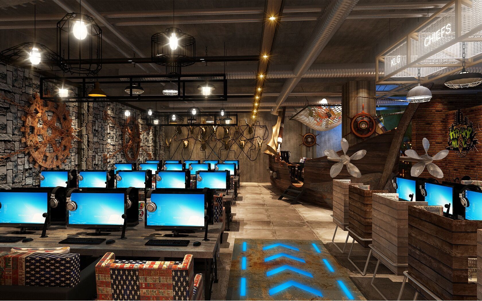 成都游戏厅装修,成都专业网咖电竞馆装修设计,|空间|室内设计|成都