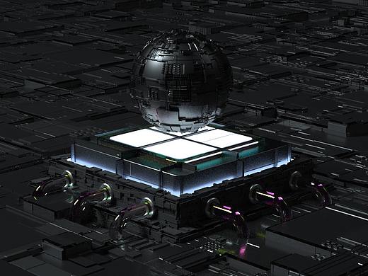 C4D練習(xí)-科幻場(chǎng)景（個(gè)人主頁-ZNTM5NDY3OTI=） - 場(chǎng)景 - 站酷設(shè)計(jì)師steel_sun原創(chuàng)素材 - 站酷ZCOOL