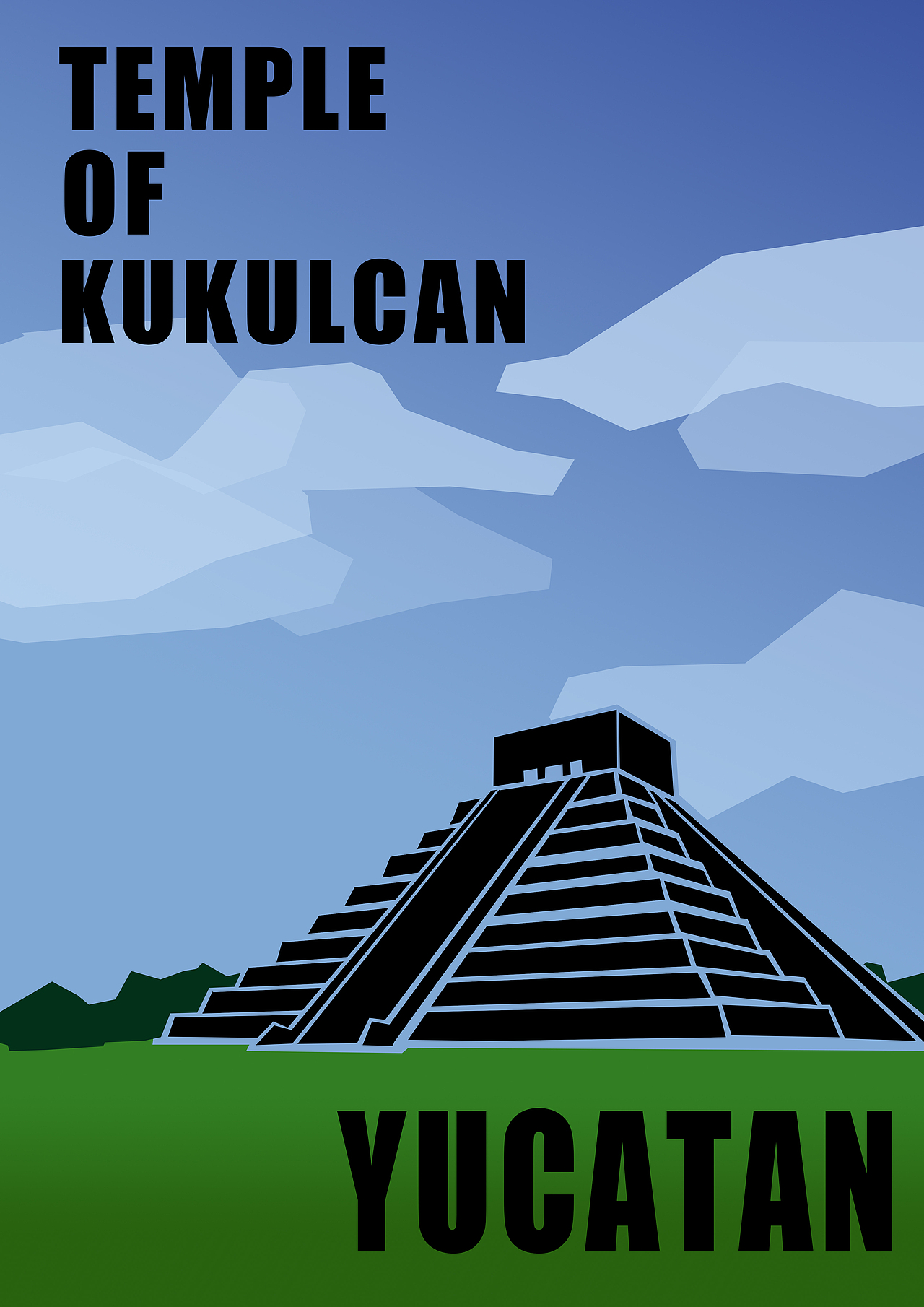 库库尔坎神庙[Let's tour the world]（图ZMTY1ODIxNTA4） - 海报 - 站酷设计师JohnFoxchase原创素材 - 站酷ZCOOL