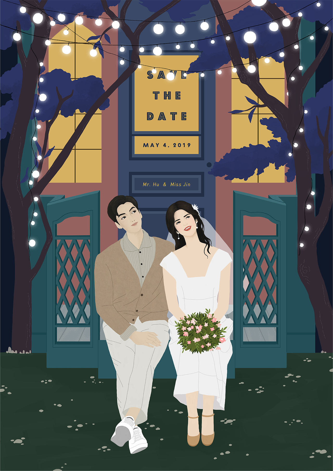 写实风格婚礼请柬设计合辑