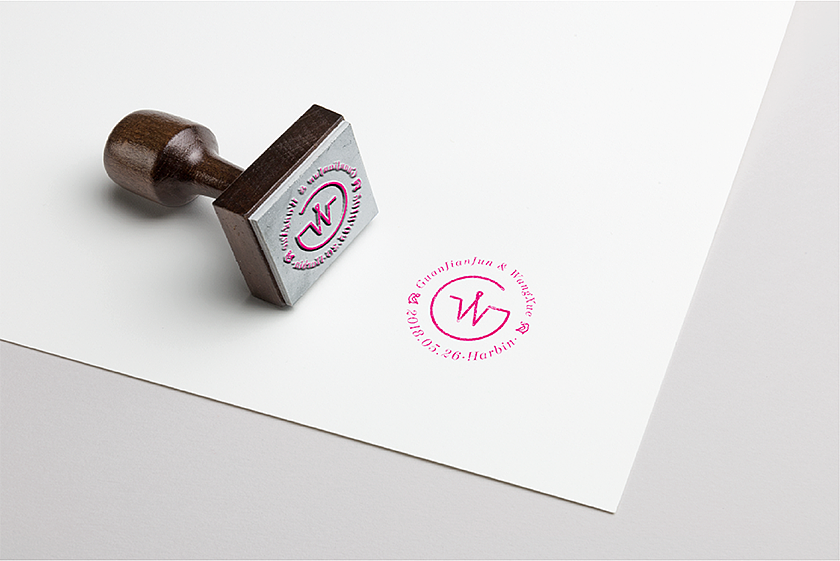 哈尔滨G&W婚礼视觉标识设计