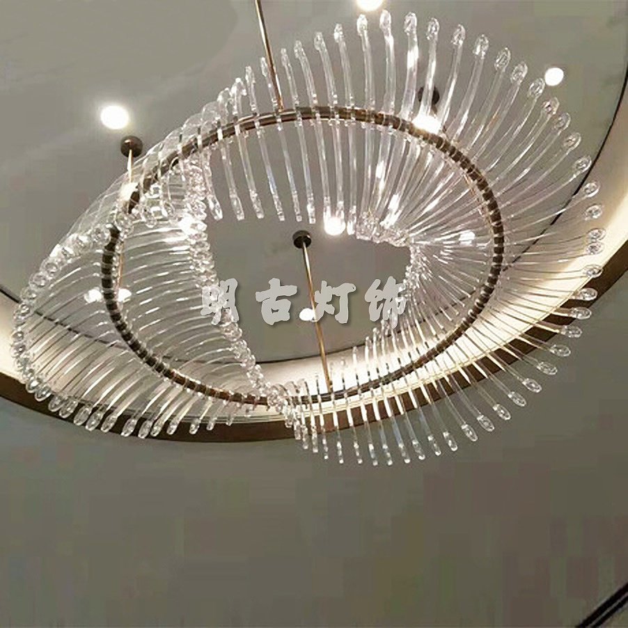 后现代简约螺旋亚克力吊灯定制（图ZMjAyOTM1OTIw） - 家装设计 - 站酷设计师明古灯饰定制图库原创素材 - 站酷ZCOOL