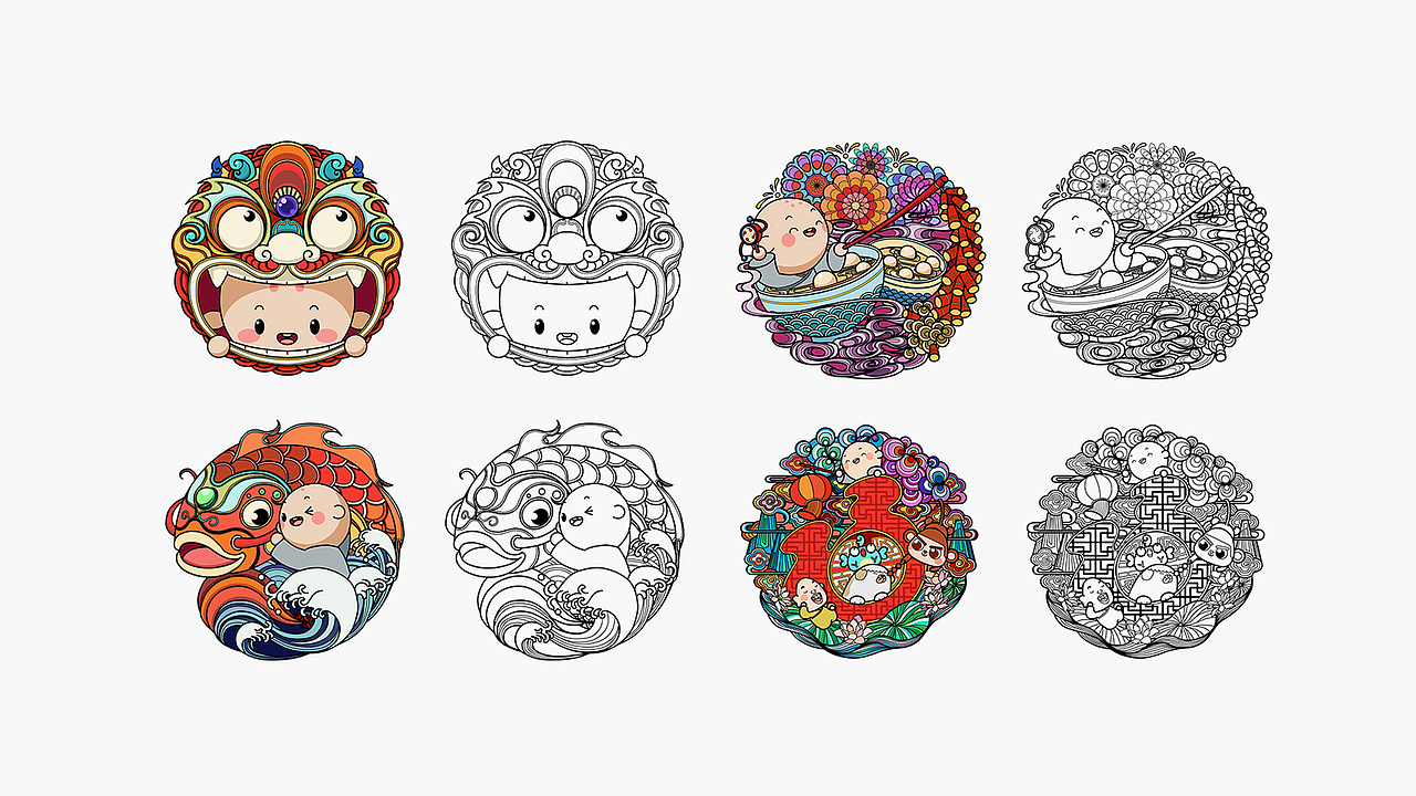 “圓一”小和尚创意（图ZNzY2MjM4OTY=） - 品牌 - 站酷设计师GUIMA鬼马创意原创素材 - 站酷ZCOOL