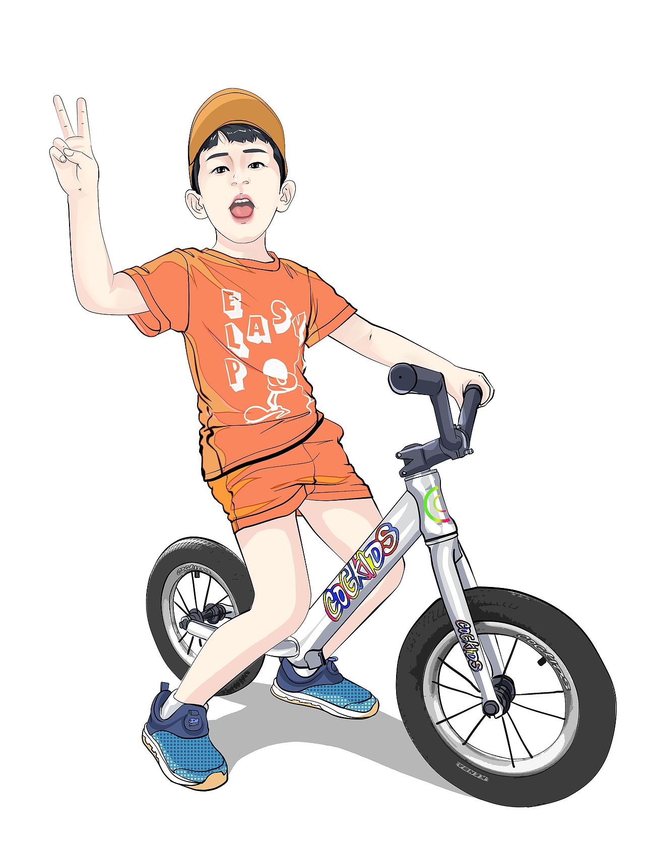 cogkids儿童滑步车经典插画