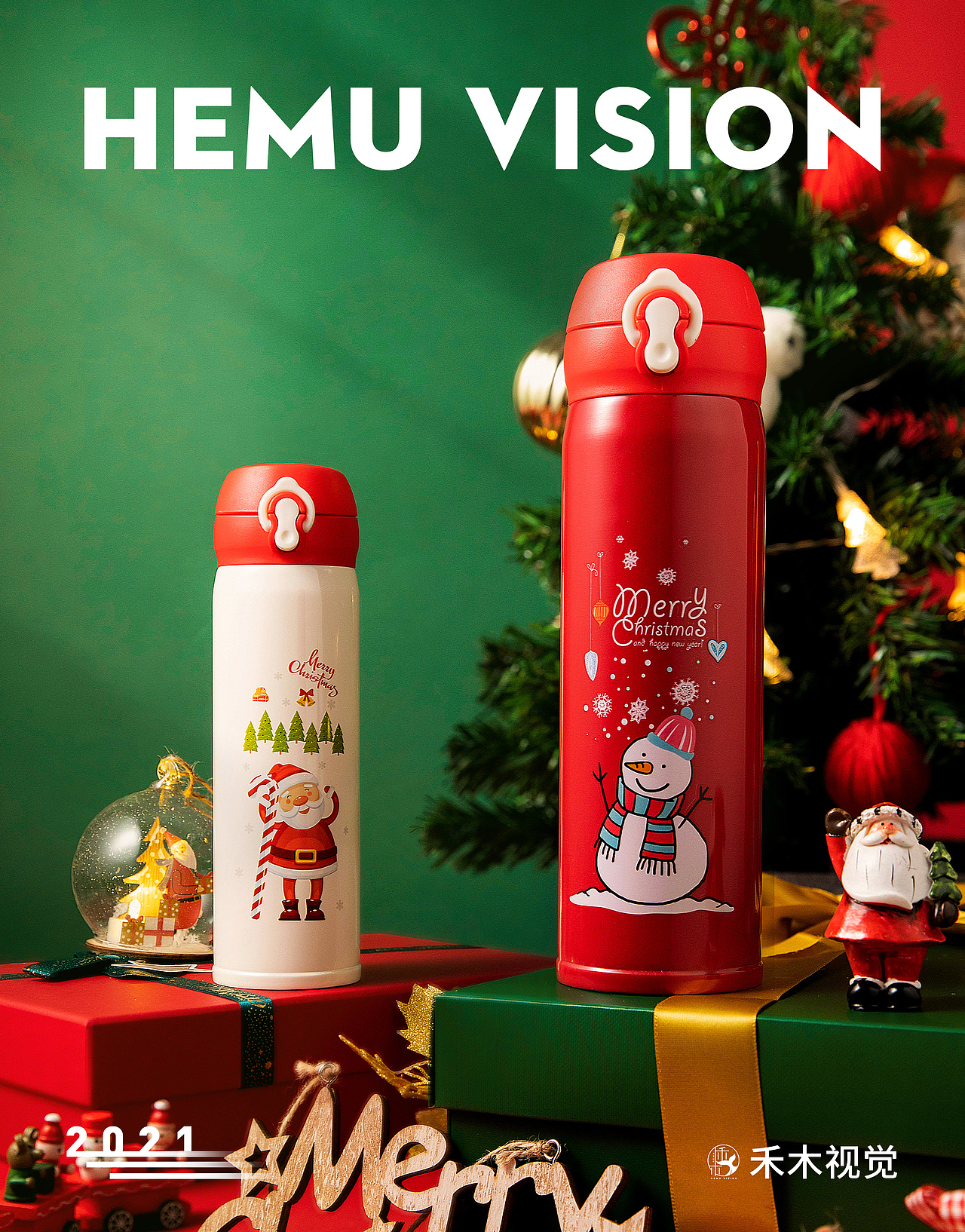 图片拍摄 | 『 圣诞保温杯 』✖ HEMU VISION（图ZMjgwMjU5NTY0） - 电商 - 站酷设计师禾木视觉原创素材 - 站酷ZCOOL