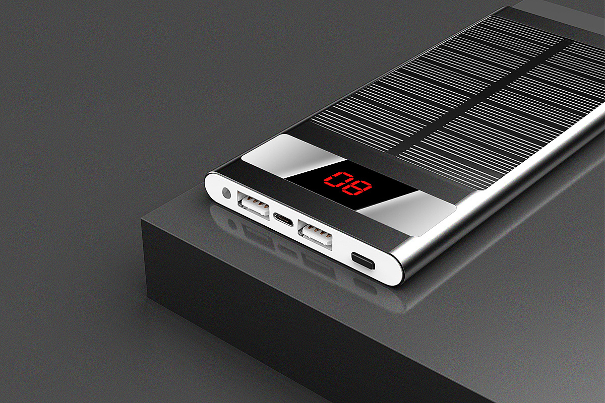 渲染精修太阳能充电宝