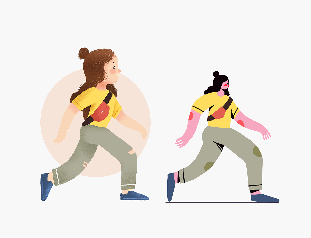 Walking girl（图ZMjA0MTE4NTgw） - 创作习作 - 站酷设计师QingQG原创素材 - 站酷ZCOOL