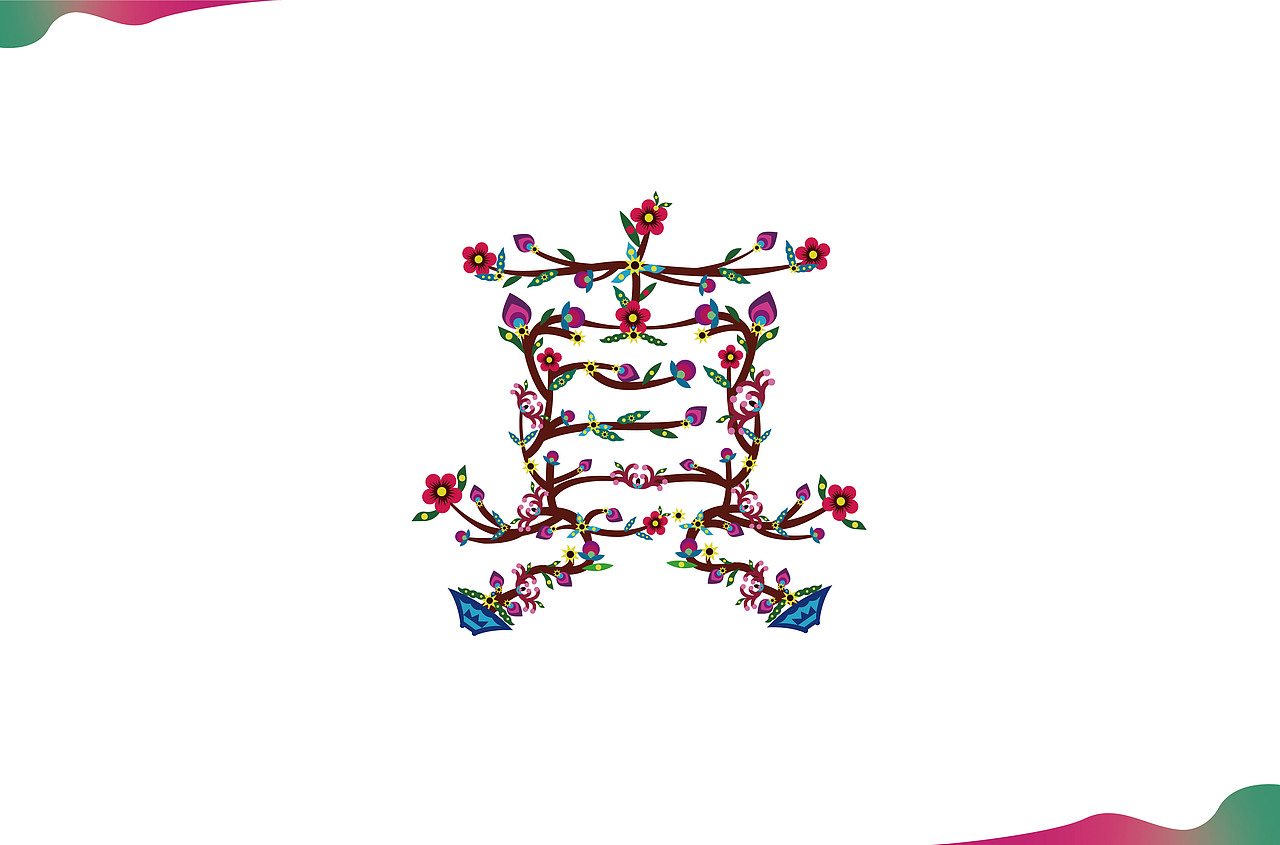 剪花娘子库淑兰剪纸歌谣字体设计