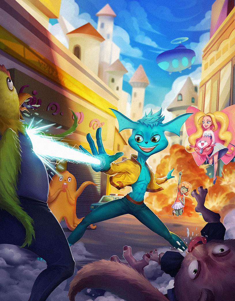 怪物~学校 封面稿