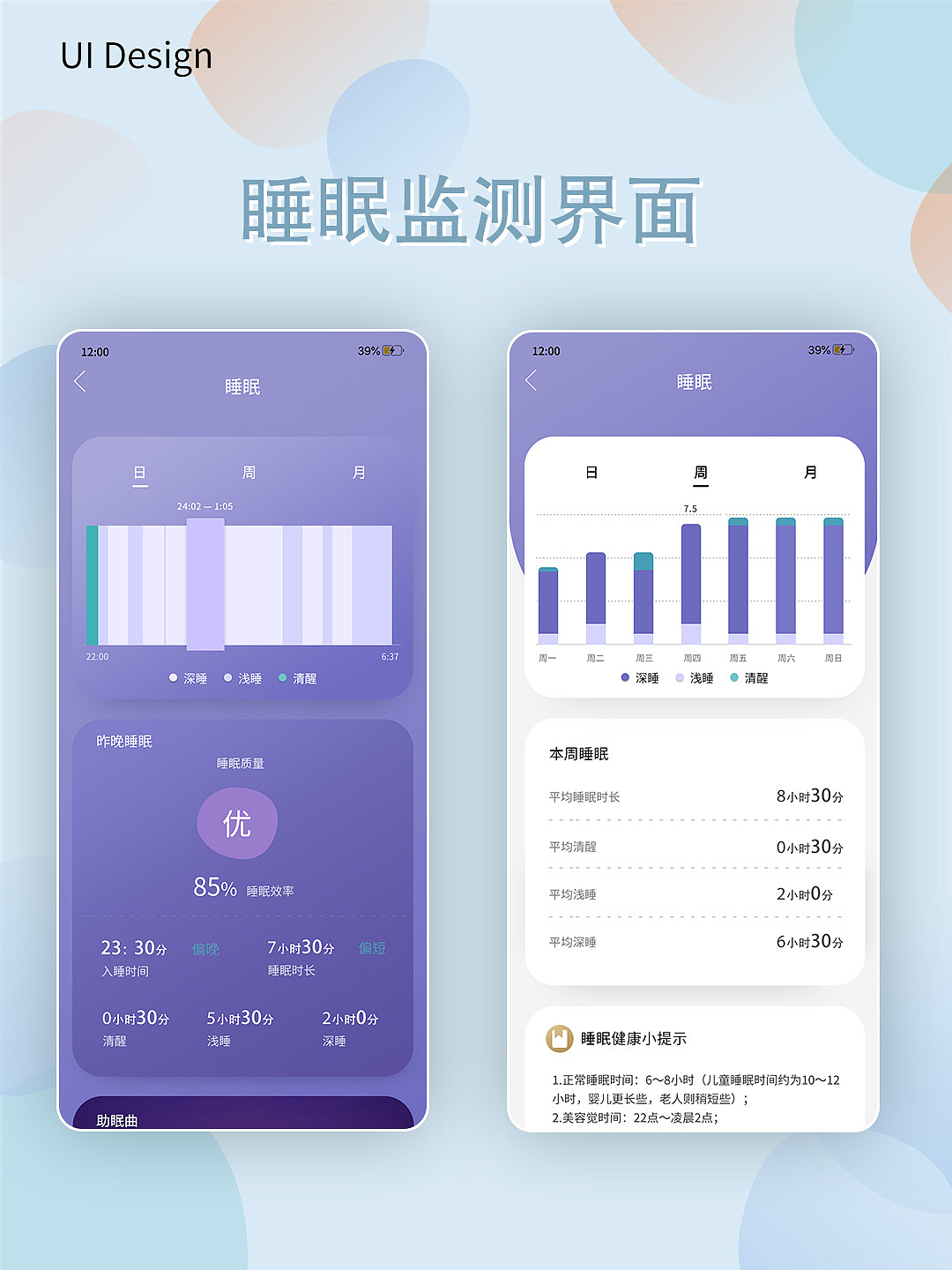 健康管理监测界面
