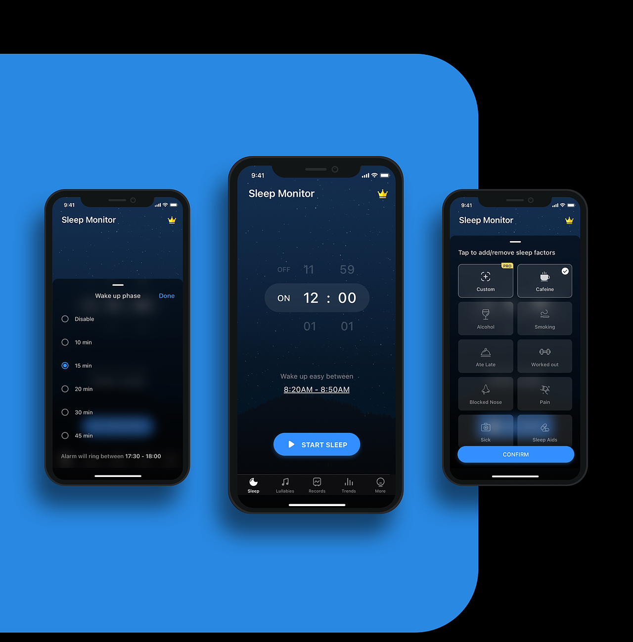 Sleep Monitor（图ZMjQxNjY2NTc2） - APP界面 - 站酷设计师美珍原创素材 - 站酷ZCOOL