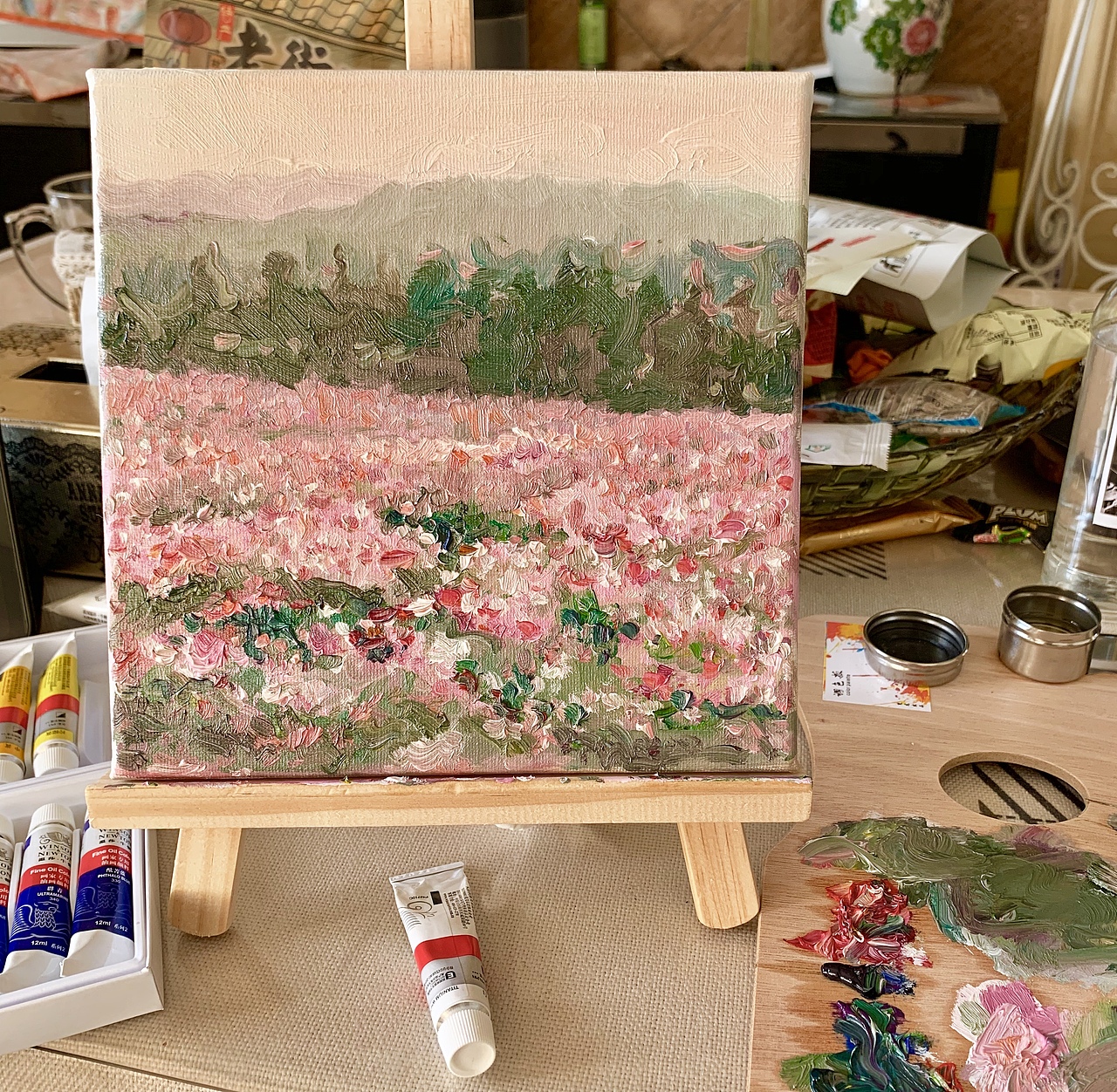 花田风景油画（图ZMjE5MzE3MDc2） - 绘画 - 站酷设计师摸摸脸脸原创素材 - 站酷ZCOOL
