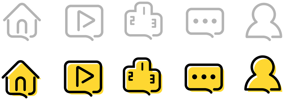 直播底部标签栏图标