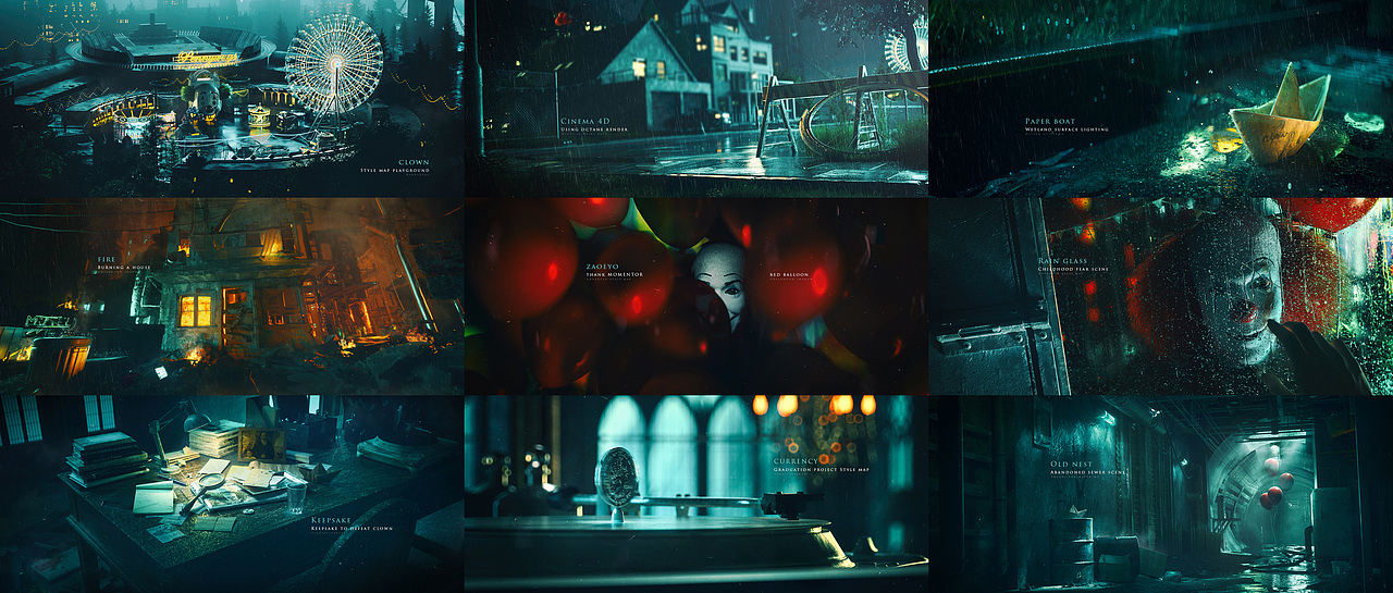 Momentor 毕设《小丑回魂》风格图（图ZMjEzNjc2NDM2） - 场景 - 站酷设计师子存原创素材 - 站酷ZCOOL