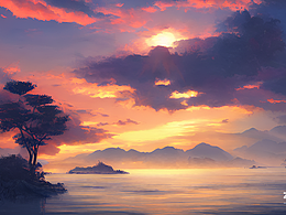 #AI创作实验室#落霞与孤鹜齐飞，秋水共长天一色