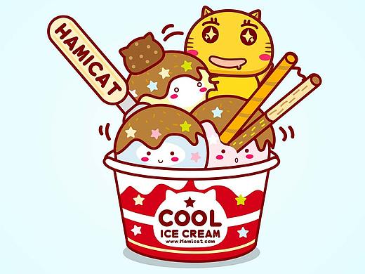 哈咪猫爱吃雪糕