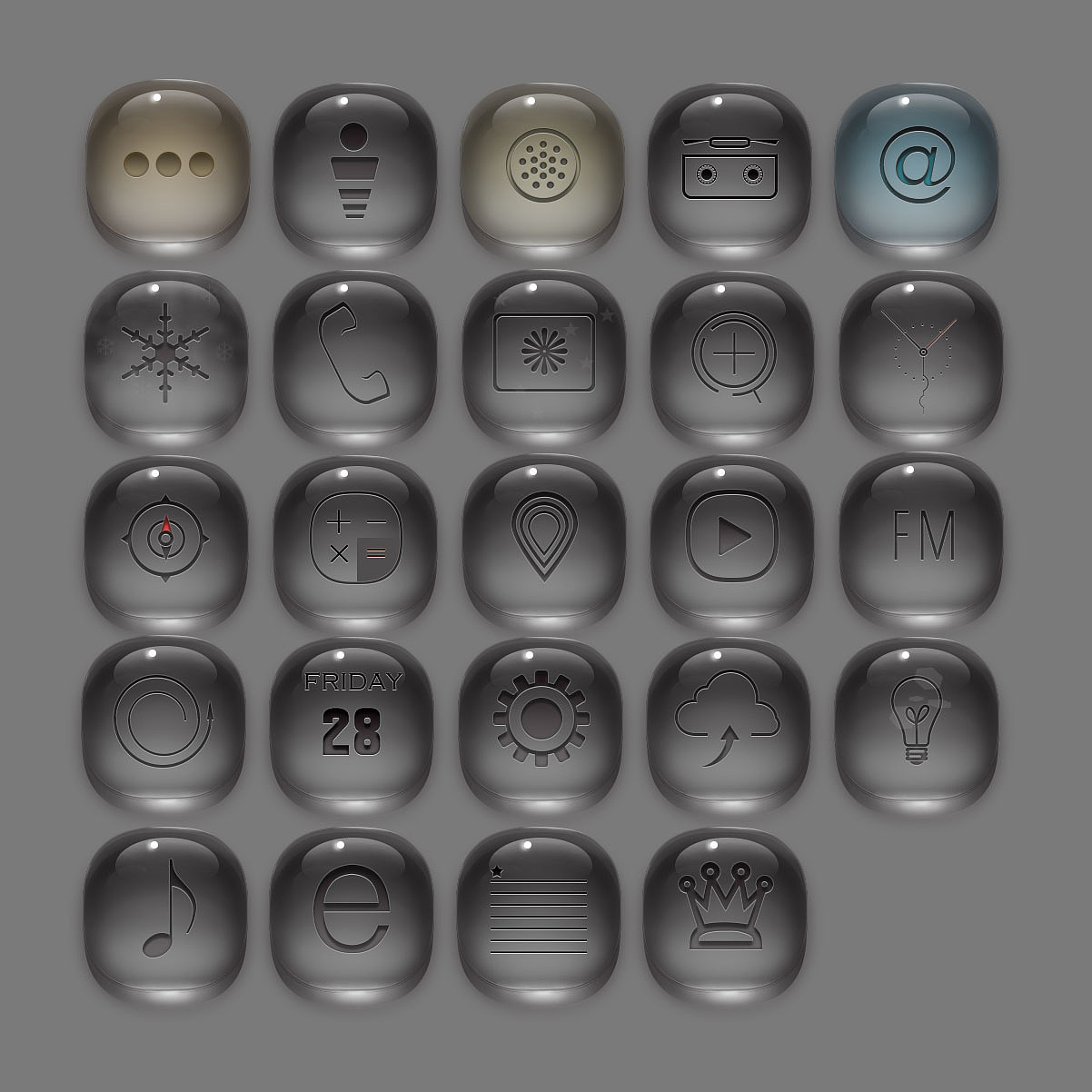 水珠效果手机图标（图ZNDA3MTIyNDA=） - 图标 - 站酷设计师四是十原创素材 - 站酷ZCOOL