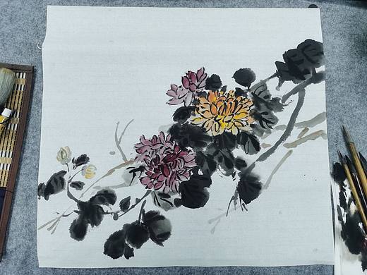 菊花与菊花（个人主页-ZNjYzMDk4MTY=） - 绘画 - 站酷设计师于腮Silvester原创素材 - 站酷ZCOOL