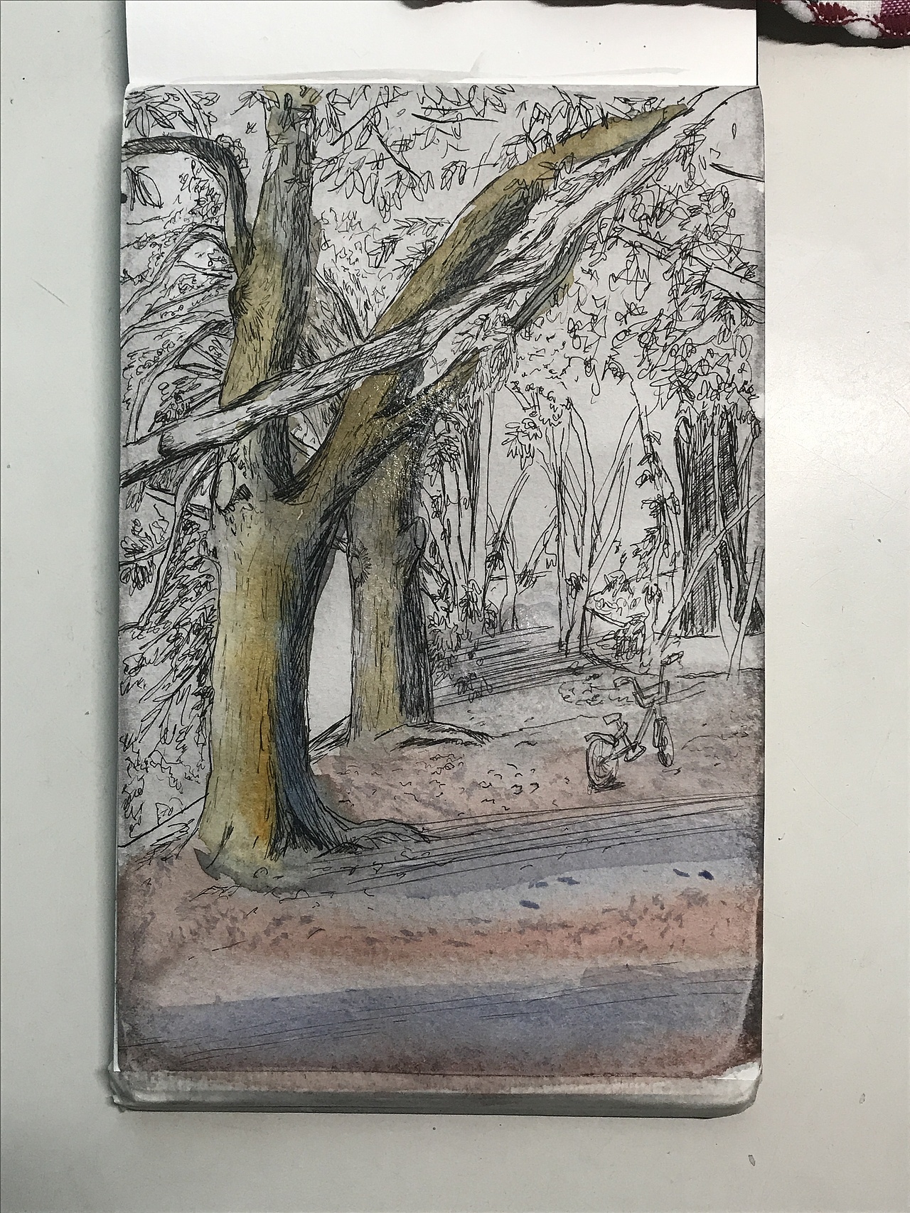 树林下的单车（图ZMTkzODExMDgw） - 创作习作 - 站酷设计师李Jarvis原创素材 - 站酷ZCOOL