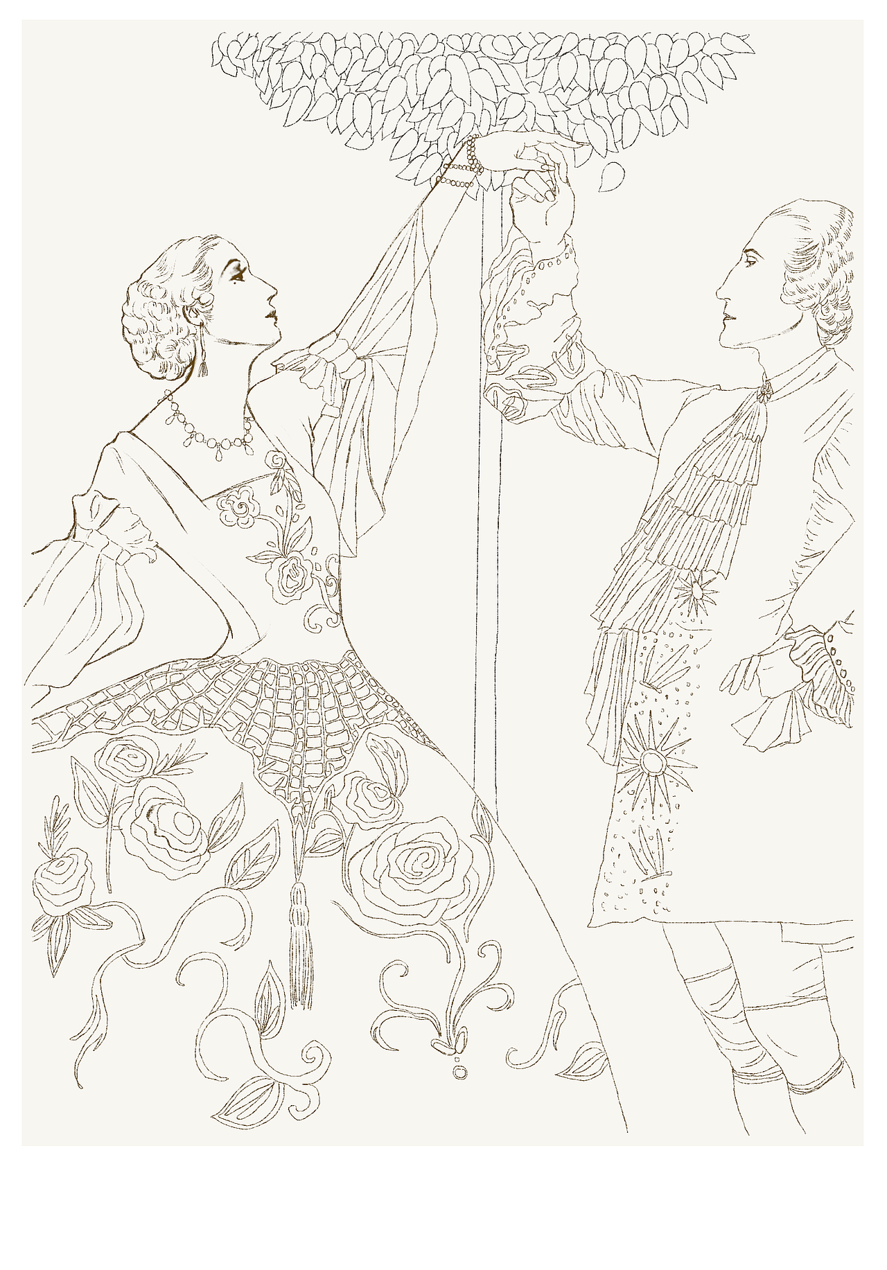 Vintage 复古插画|洛可可艺术