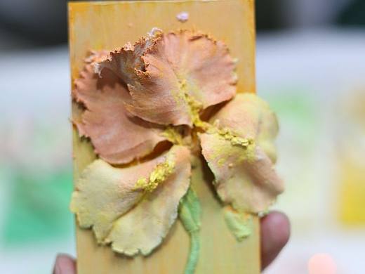 雕塑膏鸢尾花冰箱贴