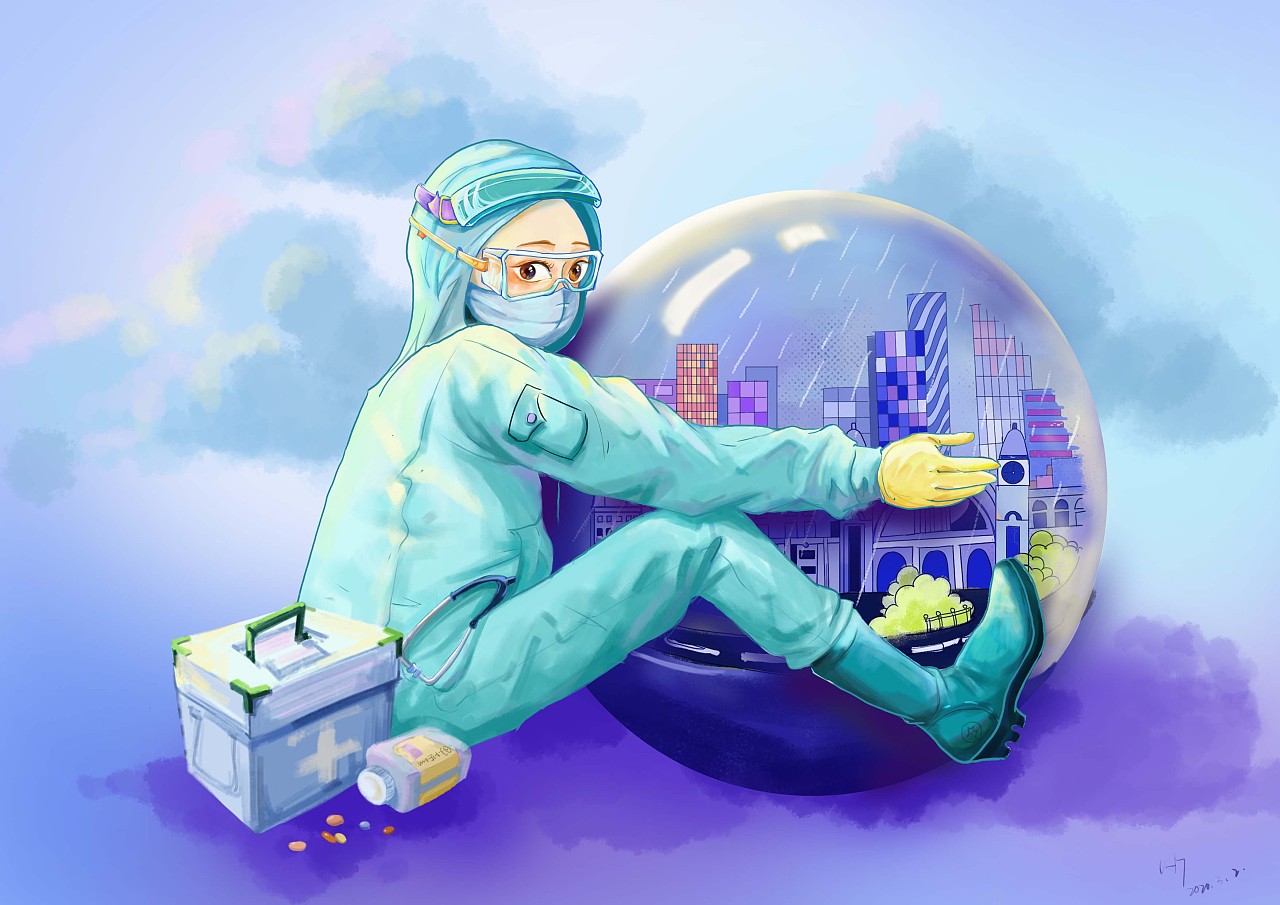 疫情 守护|插画|艺术插画|小邋遢邋里邋遢 - 原创作品 - 站酷 (zcool)