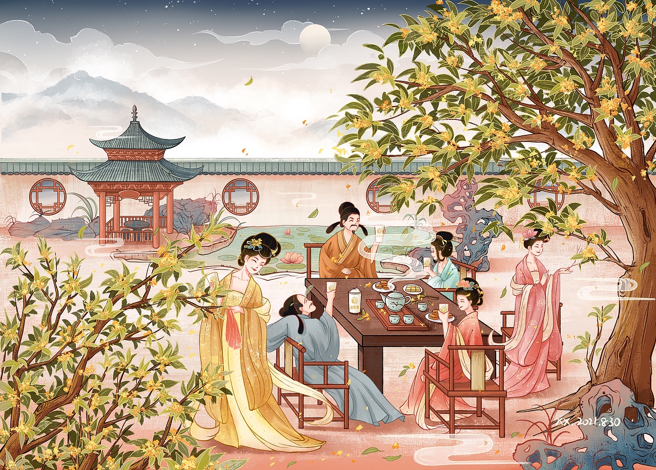 山住茶包装插画（图ZMjczNTA4Njcy） - 商业插画 - 站酷设计师鹿xx原创素材 - 站酷ZCOOL