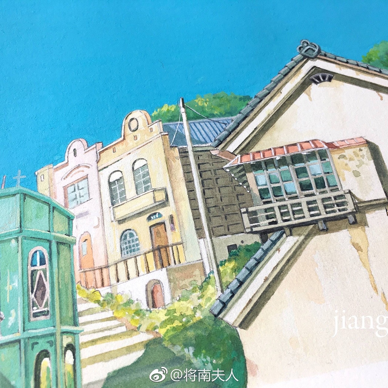 手绘水彩风景场景（图ZMTU2OTg2MzY4） - 绘画 - 站酷设计师将南原创素材 - 站酷ZCOOL