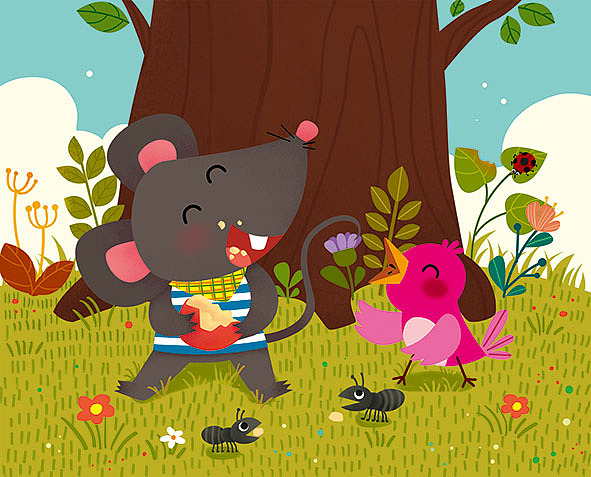 摘果子（图ZNjMzNjI2MjQ=） - 儿童插画 - 站酷设计师插画师一一原创素材 - 站酷ZCOOL