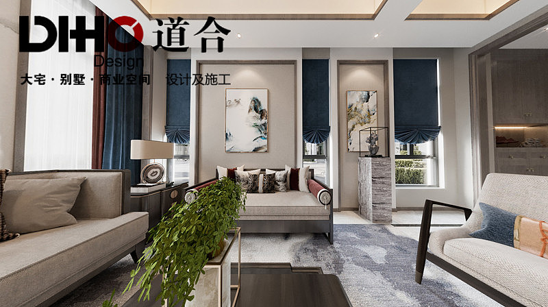 道合设计作品 |碧桂园天麓一号370㎡新中式别墅