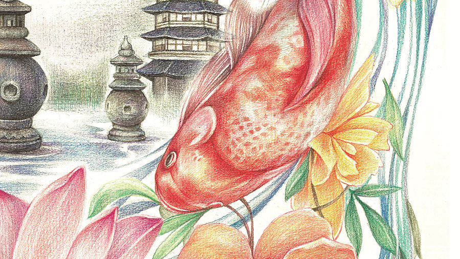 杭州g20的手绘海报 用到很多的彩铅 4开纸张 云栖竹径 虎跑梦泉 曲院