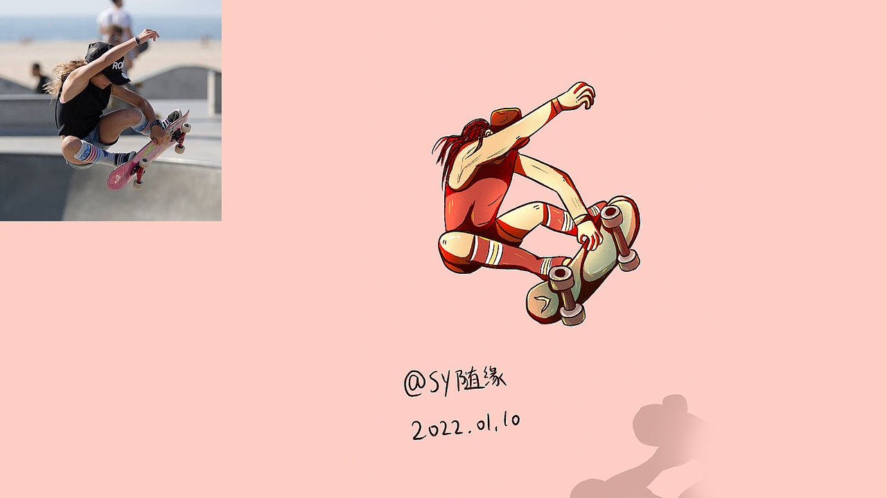 「28天」速写打卡挑战——第一周主题：OLLIE（图ZMjg1MTk2NDQw） - 创作习作 - 站酷设计师SY随缘原创素材 - 站酷ZCOOL