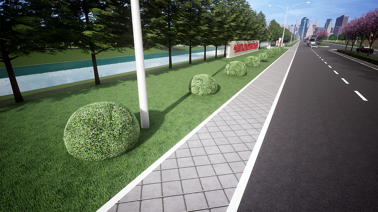 一个村镇道路绿化改造方案